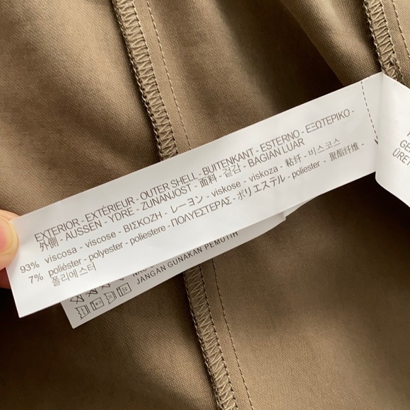 Zara Khaki Olive Green Lightweight Jacket with Adjustable Sleeves and Waist - Picture 9 of 12